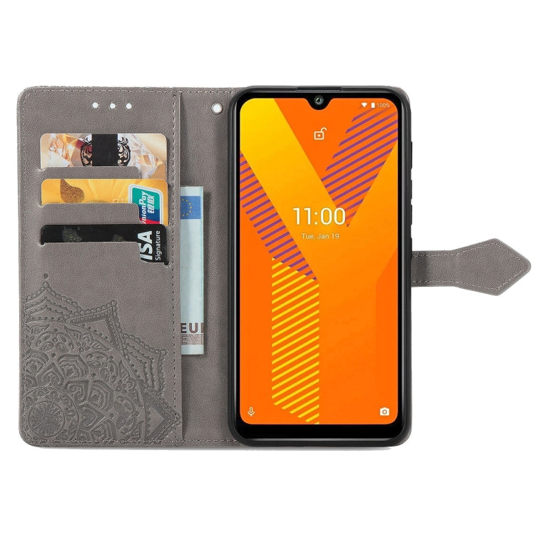 For Wiko Y62 Mandala Flower Embossed Horizontal Flip Leather Case with Holder & Three Card Slots & Wallet & Lanyard
