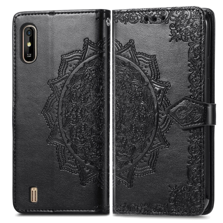 For Wiko Y81 Mandala Flower Embossed Horizontal Flip Leather Case with Holder & Three Card Slots & Wallet & Lanyard