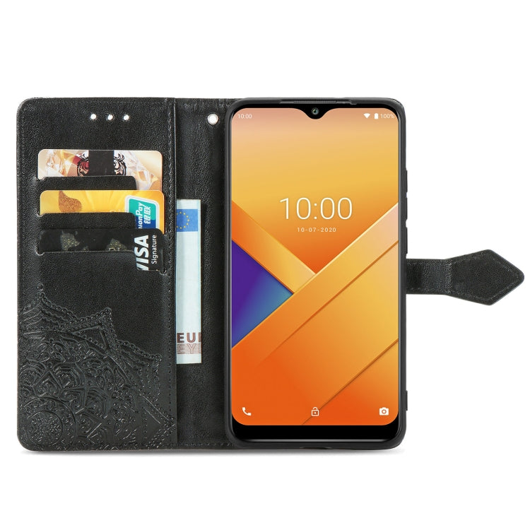 For Wiko Y81 Mandala Flower Embossed Horizontal Flip Leather Case with Holder & Three Card Slots & Wallet & Lanyard