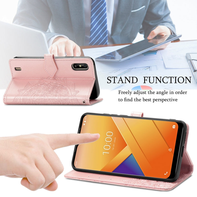 For Wiko Y81 Mandala Flower Embossed Horizontal Flip Leather Case with Holder & Three Card Slots & Wallet & Lanyard