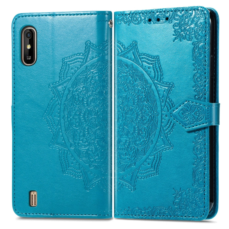 For Wiko Y81 Mandala Flower Embossed Horizontal Flip Leather Case with Holder & Three Card Slots & Wallet & Lanyard
