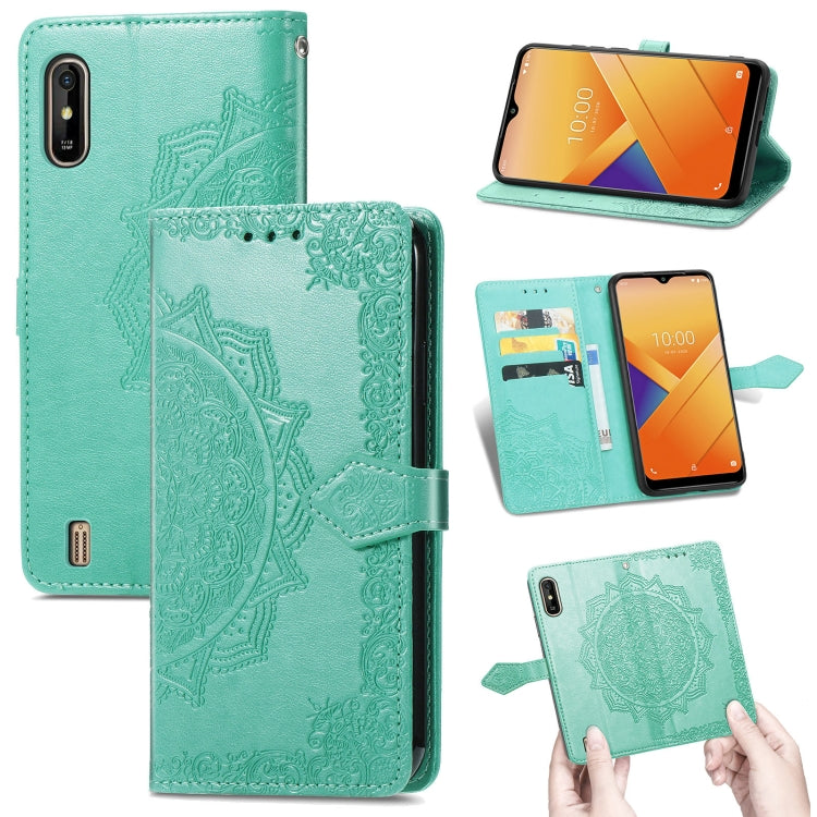 For Wiko Y81 Mandala Flower Embossed Horizontal Flip Leather Case with Holder & Three Card Slots & Wallet & Lanyard