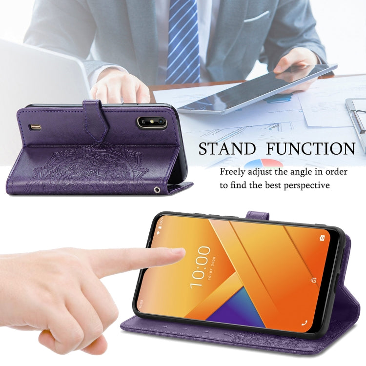 For Wiko Y81 Mandala Flower Embossed Horizontal Flip Leather Case with Holder & Three Card Slots & Wallet & Lanyard