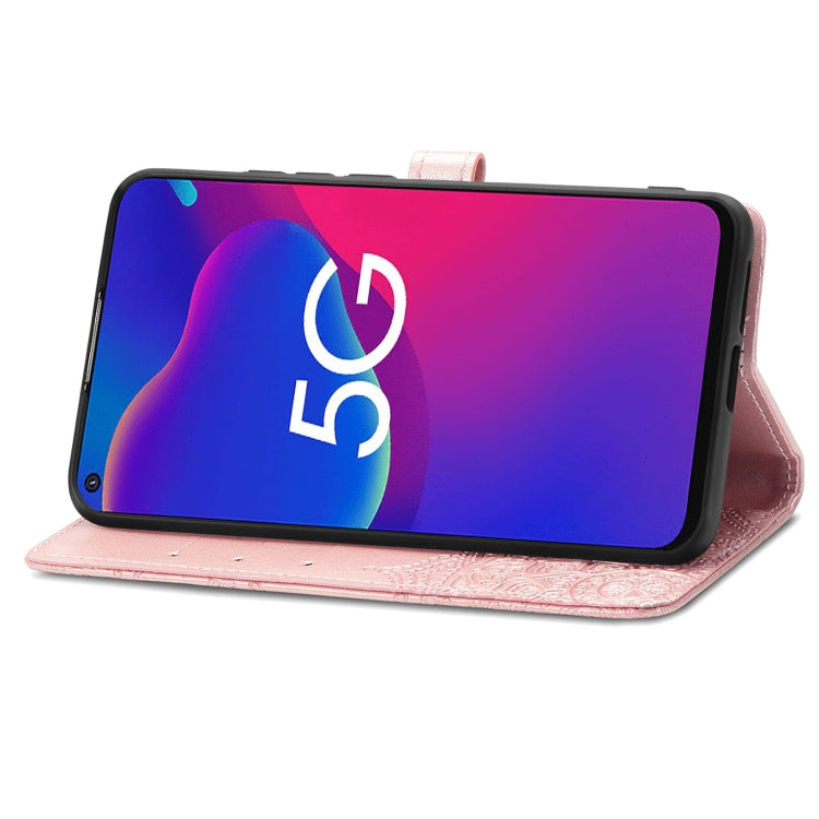 For ZTE Axon 11 SE 5G Mandala Flower Embossed Horizontal Flip Leather Case with Holder & Three Card Slots & Wallet & Lanyard