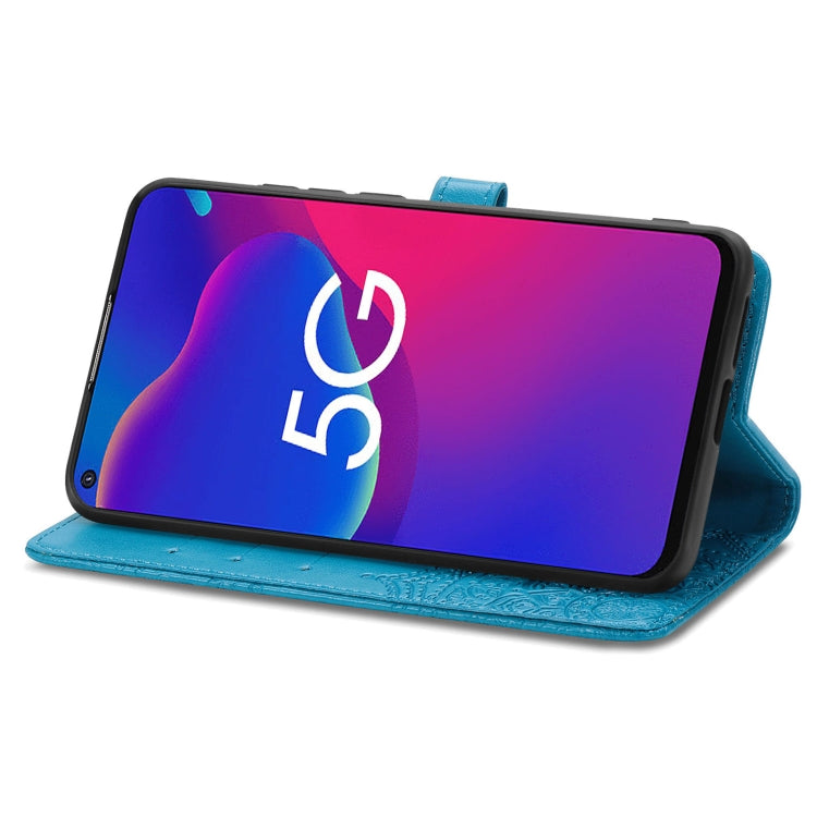 For ZTE Axon 11 SE 5G Mandala Flower Embossed Horizontal Flip Leather Case with Holder & Three Card Slots & Wallet & Lanyard