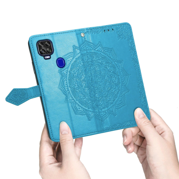 For ZTE Axon 11 SE 5G Mandala Flower Embossed Horizontal Flip Leather Case with Holder & Three Card Slots & Wallet & Lanyard