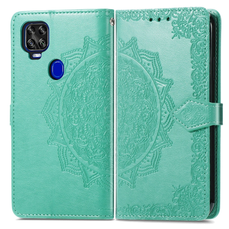For ZTE Axon 11 SE 5G Mandala Flower Embossed Horizontal Flip Leather Case with Holder & Three Card Slots & Wallet & Lanyard