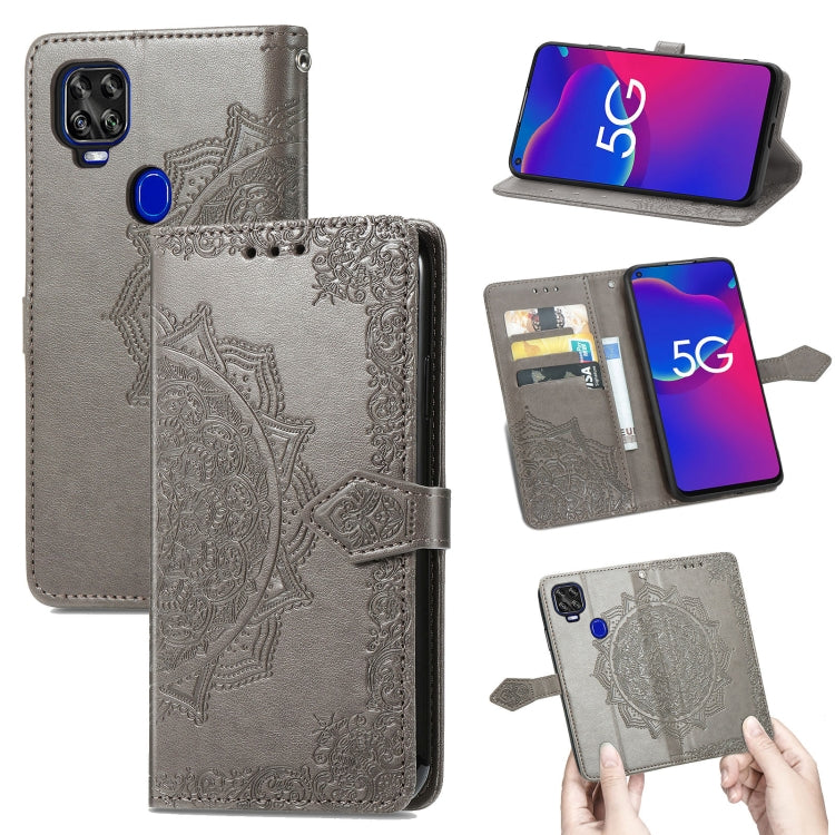 For ZTE Axon 11 SE 5G Mandala Flower Embossed Horizontal Flip Leather Case with Holder & Three Card Slots & Wallet & Lanyard