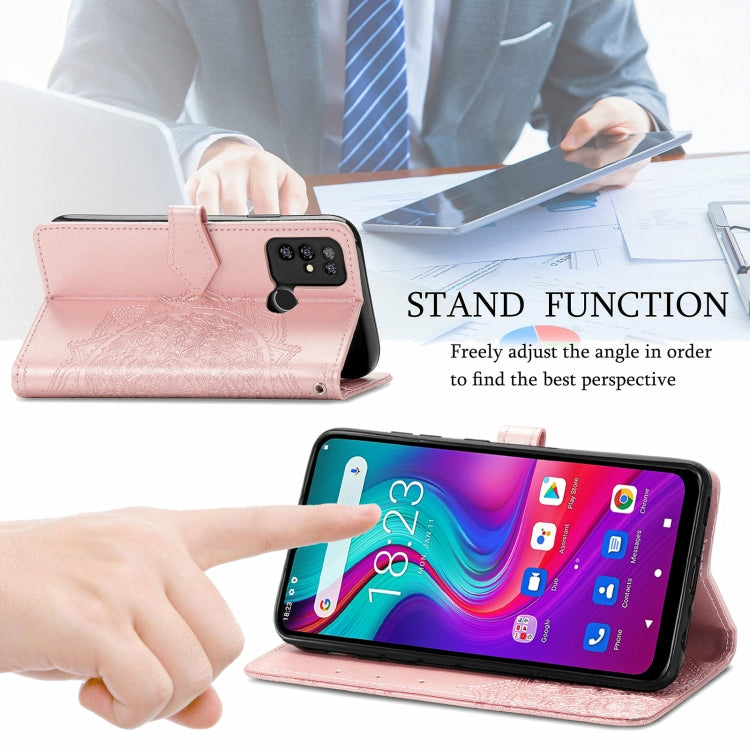 For Doogee X96 Pro Mandala Flower Embossed Horizontal Flip Leather Case with Holder & Three Card Slots & Wallet & Lanyard