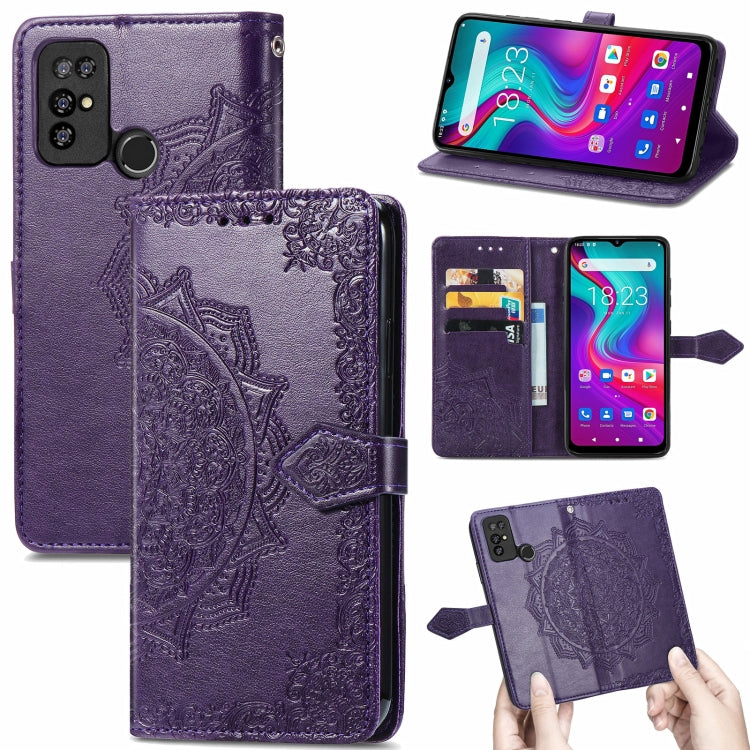 For Doogee X96 Pro Mandala Flower Embossed Horizontal Flip Leather Case with Holder & Three Card Slots & Wallet & Lanyard