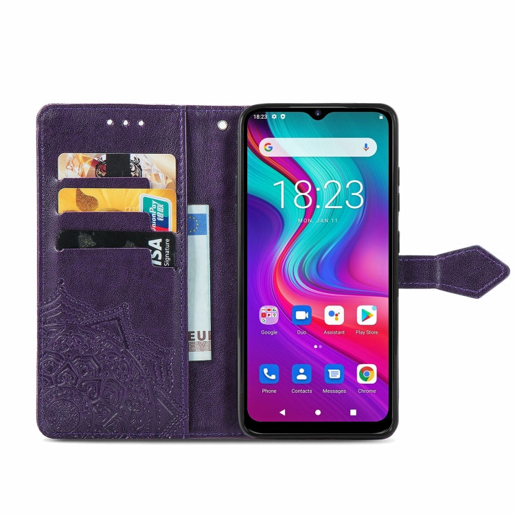For Doogee X96 Pro Mandala Flower Embossed Horizontal Flip Leather Case with Holder & Three Card Slots & Wallet & Lanyard