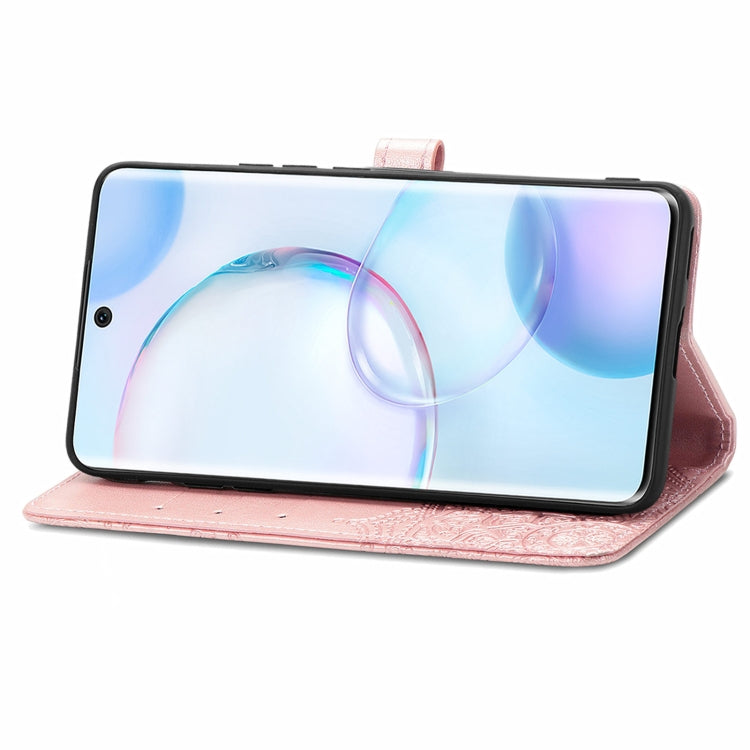 For Honor 50 Mandala Flower Embossed Horizontal Flip Leather Case with Holder & Three Card Slots & Wallet & Lanyard