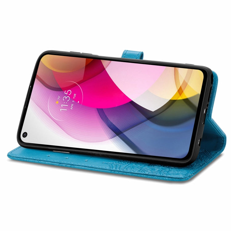 For Motorola Moto G Stylus 2021 Mandala Flower Embossed Horizontal Flip Leather Case with Holder & Three Card Slots & Wallet & Lanyard