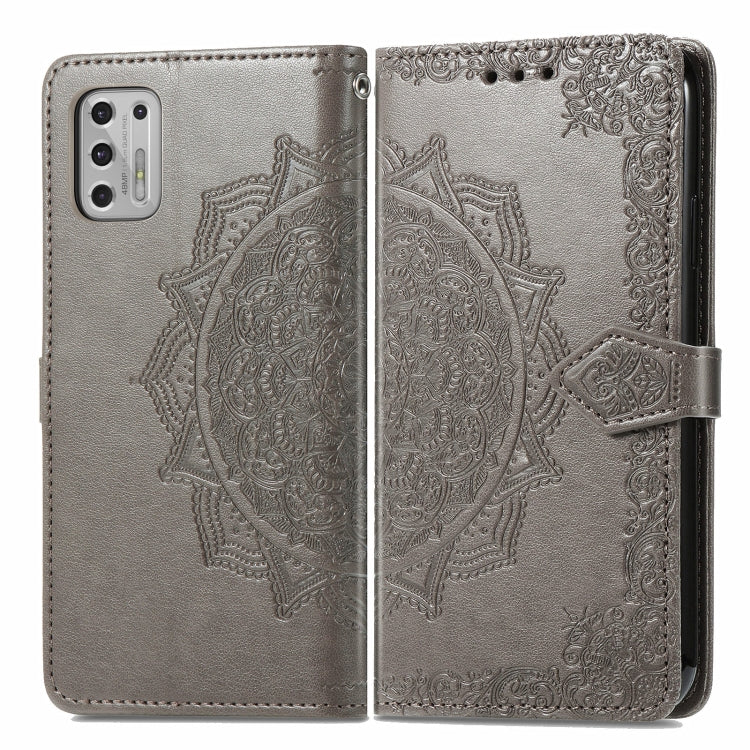 For Motorola Moto G Stylus 2021 Mandala Flower Embossed Horizontal Flip Leather Case with Holder & Three Card Slots & Wallet & Lanyard
