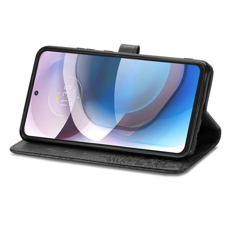 For Motorola Moto One 5G Ace Mandala Flower Embossed Horizontal Flip Leather Case with Holder & Three Card Slots & Wallet & Lanyard