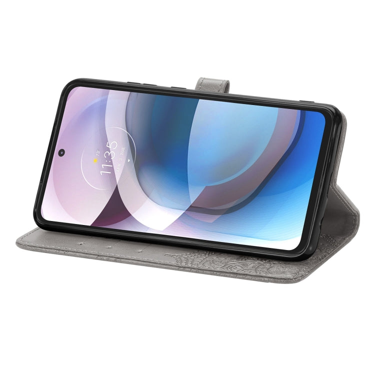 For Motorola Moto One 5G Ace Mandala Flower Embossed Horizontal Flip Leather Case with Holder & Three Card Slots & Wallet & Lanyard