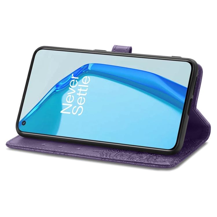 For OnePlus 9R Mandala Flower Embossed Horizontal Flip Leather Case with Holder & Three Card Slots & Wallet & Lanyard