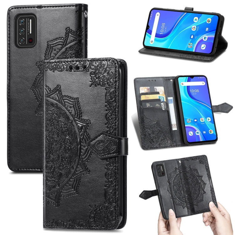 For UMIDIGI A7S Mandala Flower Embossed Horizontal Flip Leather Case with Holder & Three Card Slots & Wallet & Lanyard