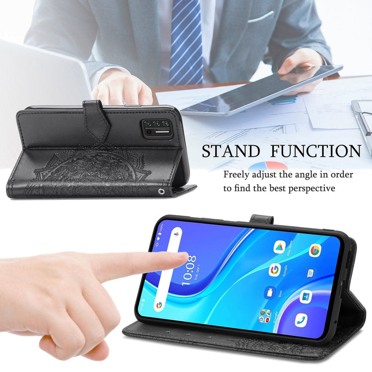 For UMIDIGI A7S Mandala Flower Embossed Horizontal Flip Leather Case with Holder & Three Card Slots & Wallet & Lanyard