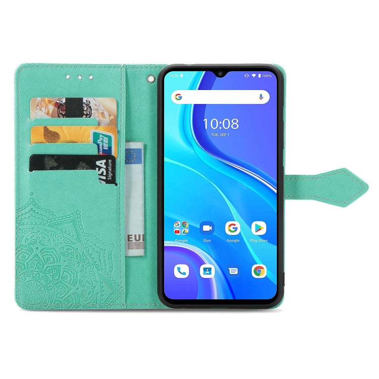 For UMIDIGI A7S Mandala Flower Embossed Horizontal Flip Leather Case with Holder & Three Card Slots & Wallet & Lanyard