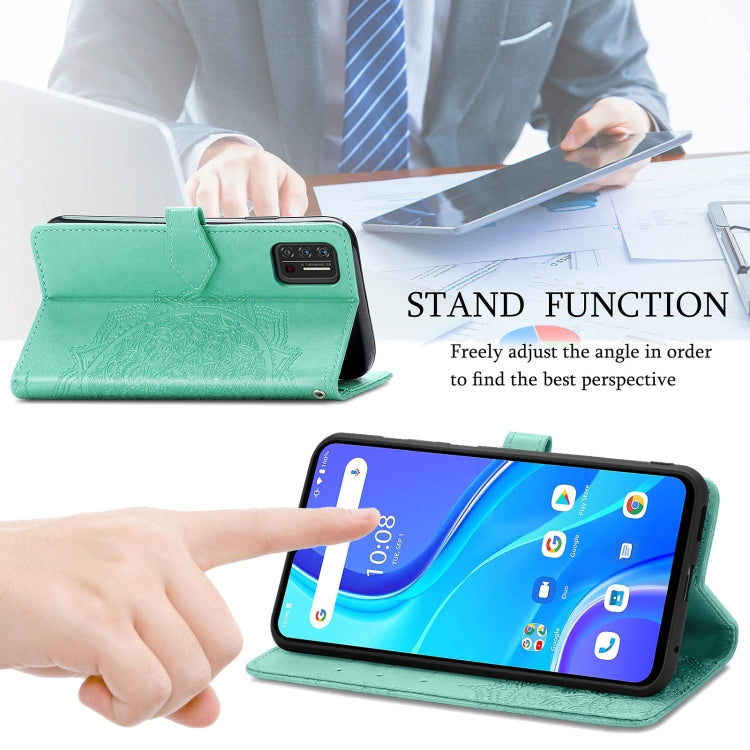 For UMIDIGI A7S Mandala Flower Embossed Horizontal Flip Leather Case with Holder & Three Card Slots & Wallet & Lanyard