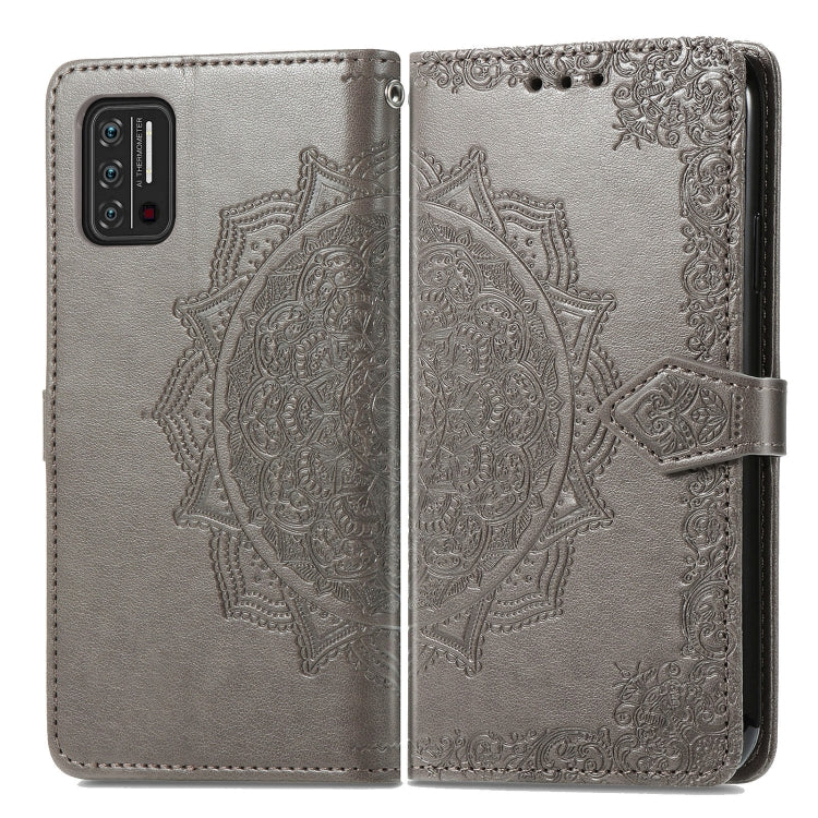 For UMIDIGI A7S Mandala Flower Embossed Horizontal Flip Leather Case with Holder & Three Card Slots & Wallet & Lanyard