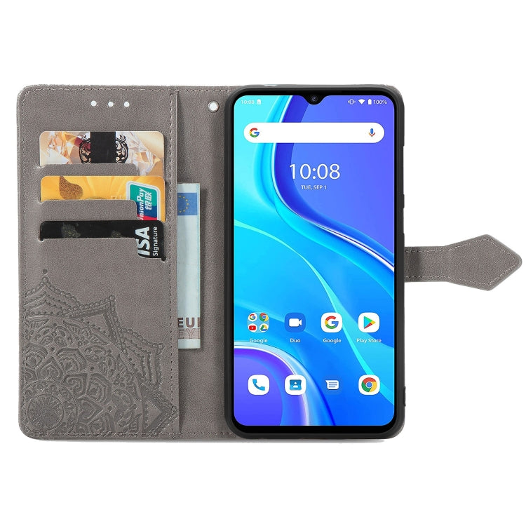 For UMIDIGI A7S Mandala Flower Embossed Horizontal Flip Leather Case with Holder & Three Card Slots & Wallet & Lanyard