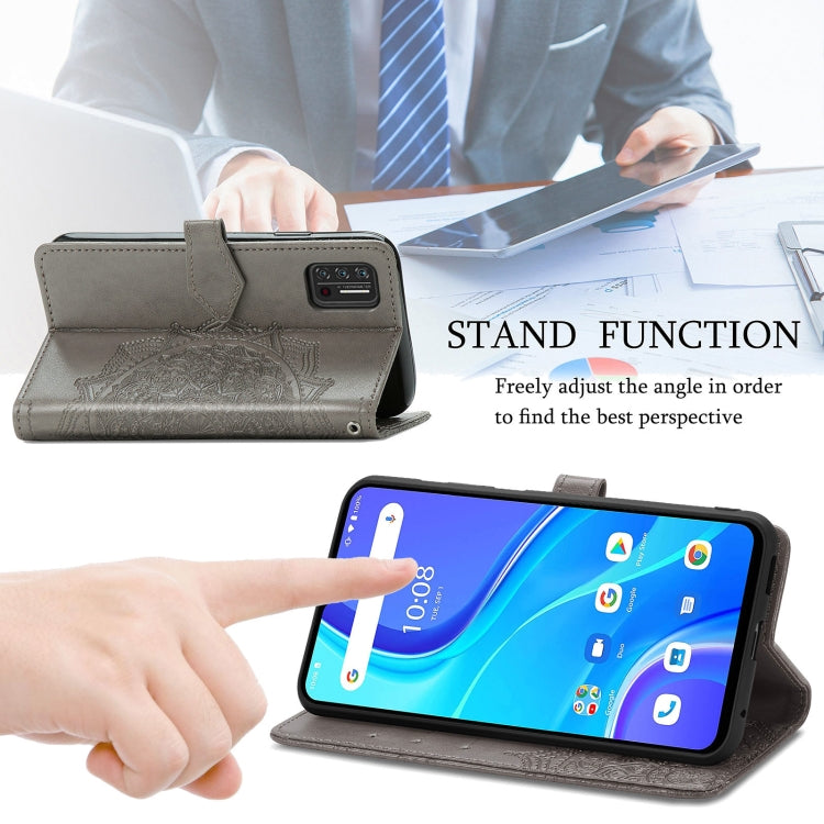 For UMIDIGI A7S Mandala Flower Embossed Horizontal Flip Leather Case with Holder & Three Card Slots & Wallet & Lanyard