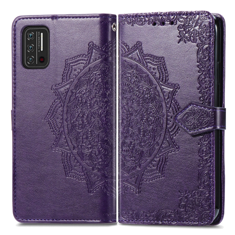 For UMIDIGI A7S Mandala Flower Embossed Horizontal Flip Leather Case with Holder & Three Card Slots & Wallet & Lanyard