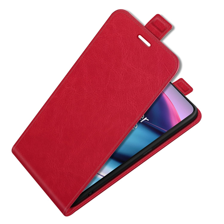 For OnePlus Nord CE 5G R64 Texture Single Vertical Flip Leather Protective Case with Card Slots & Photo Frame