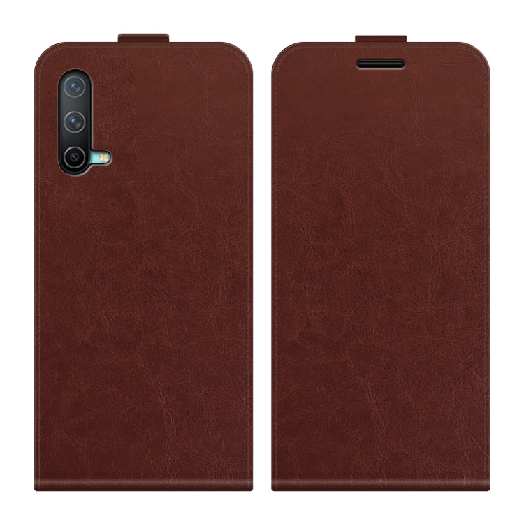 For OnePlus Nord CE 5G R64 Texture Single Vertical Flip Leather Protective Case with Card Slots & Photo Frame