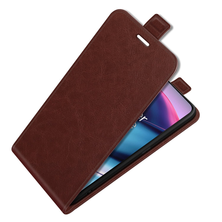 For OnePlus Nord CE 5G R64 Texture Single Vertical Flip Leather Protective Case with Card Slots & Photo Frame