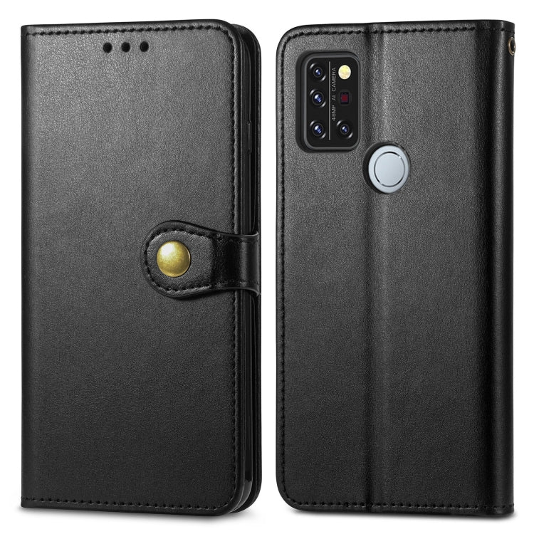 For UMIDIGI A9 Pro Retro Solid Color Buckle Leather Phone Case