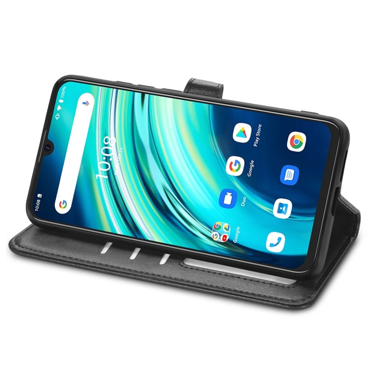 For UMIDIGI A9 Pro Retro Solid Color Buckle Leather Phone Case