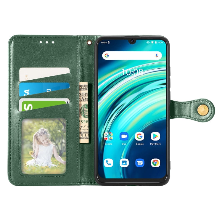 For UMIDIGI A9 Pro Retro Solid Color Buckle Leather Phone Case