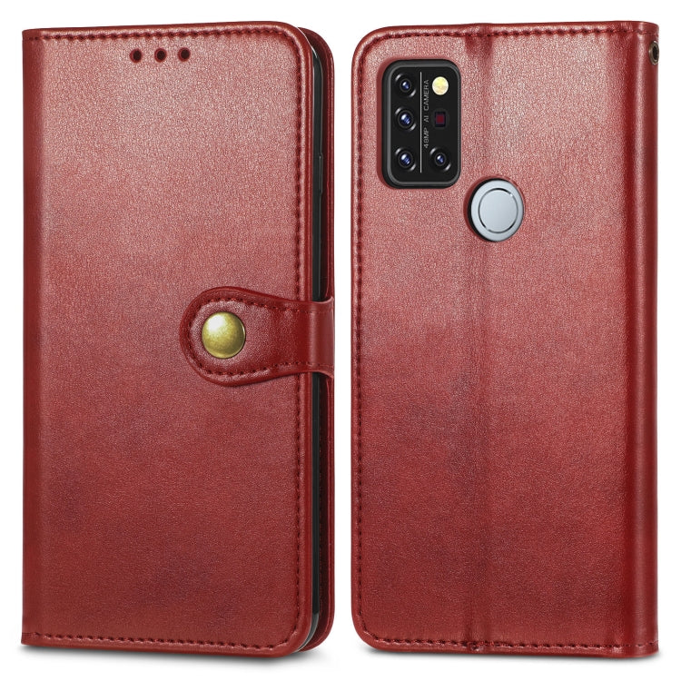 For UMIDIGI A9 Pro Retro Solid Color Buckle Leather Phone Case