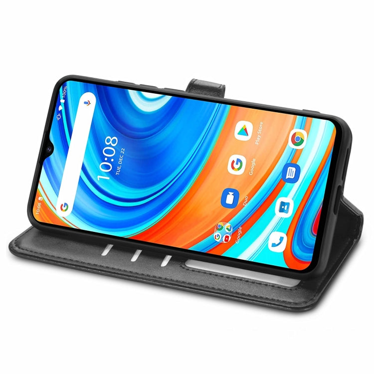 For UMIDIGI A9 Retro Solid Color Buckle Leather Phone Case