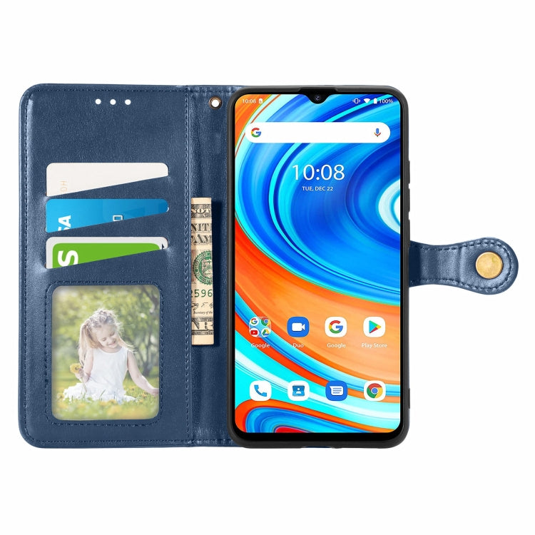 For UMIDIGI A9 Retro Solid Color Buckle Leather Phone Case