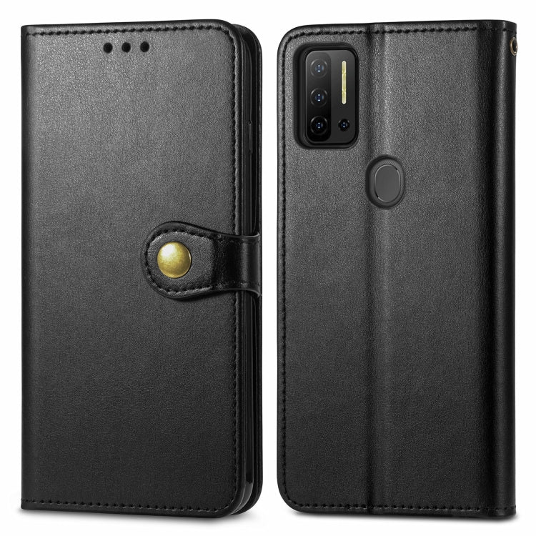 For Ulefone Note 11 Plus Solid Color Leather Buckle Phone Case with Lanyard & Photo Frame & Card Slot & Wallet & Stand Function