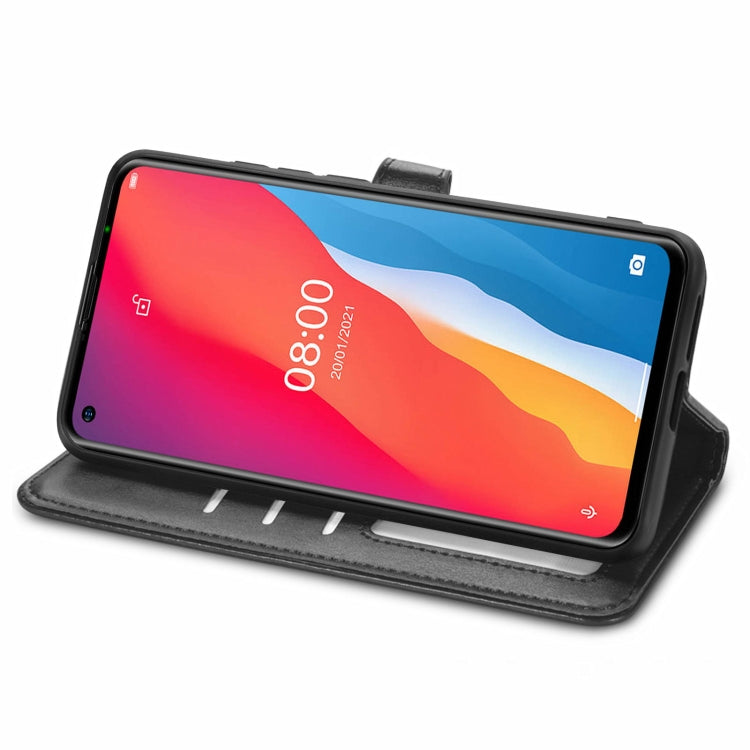 For Ulefone Note 11 Plus Solid Color Leather Buckle Phone Case with Lanyard & Photo Frame & Card Slot & Wallet & Stand Function