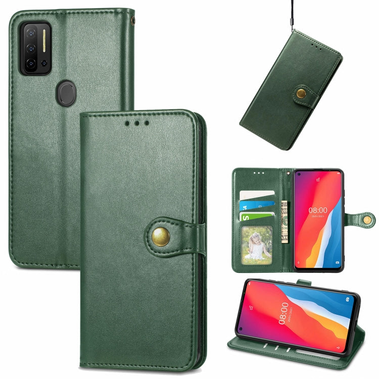 For Ulefone Note 11 Plus Solid Color Leather Buckle Phone Case with Lanyard & Photo Frame & Card Slot & Wallet & Stand Function