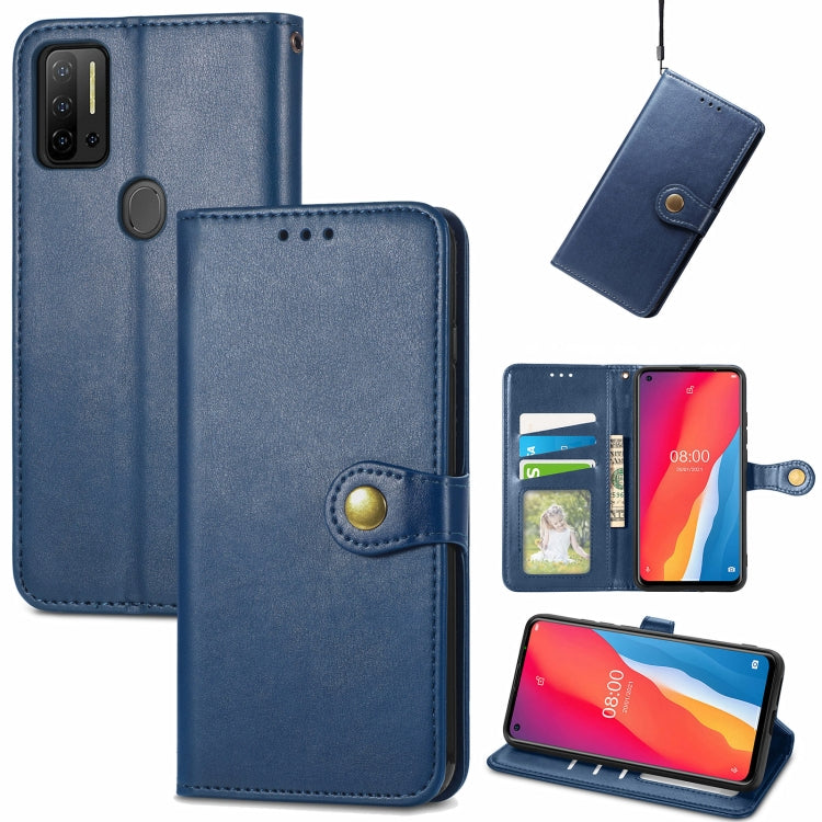 For Ulefone Note 11 Plus Solid Color Leather Buckle Phone Case with Lanyard & Photo Frame & Card Slot & Wallet & Stand Function