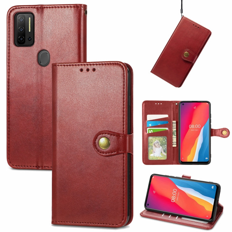 For Ulefone Note 11 Plus Solid Color Leather Buckle Phone Case with Lanyard & Photo Frame & Card Slot & Wallet & Stand Function
