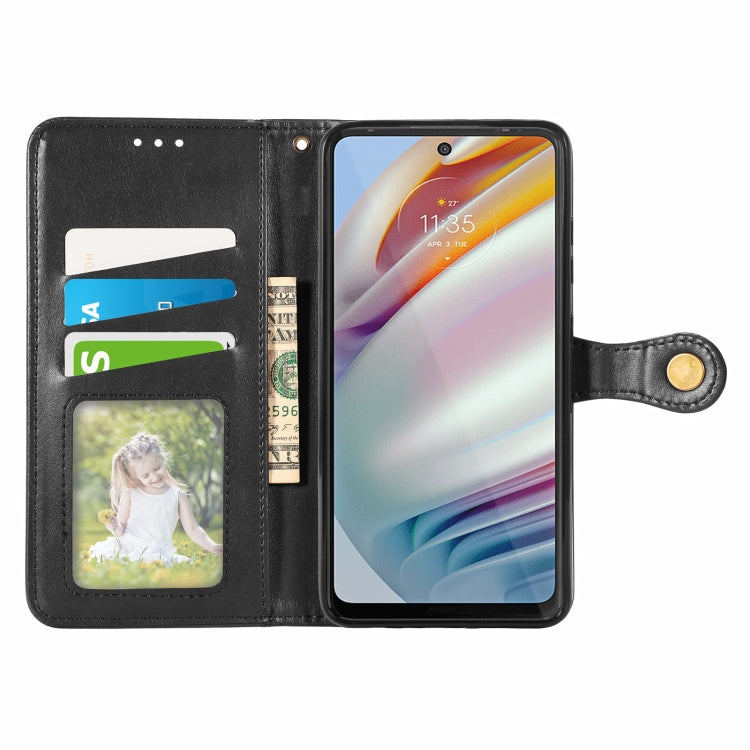 For Motorola G60 Solid Color Leather Buckle Phone Case with Lanyard & Photo Frame & Card Slot & Wallet & Stand Function