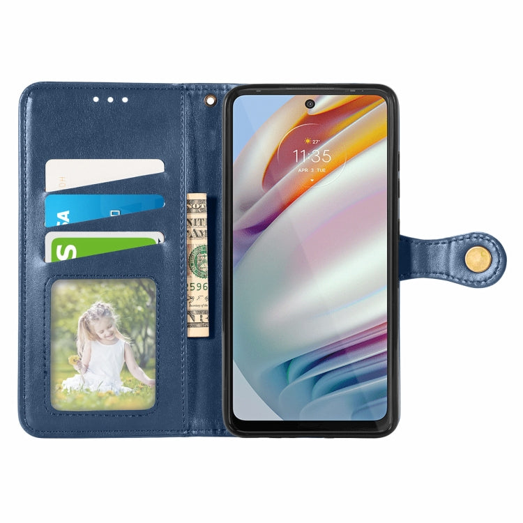 For Motorola G60 Solid Color Leather Buckle Phone Case with Lanyard & Photo Frame & Card Slot & Wallet & Stand Function