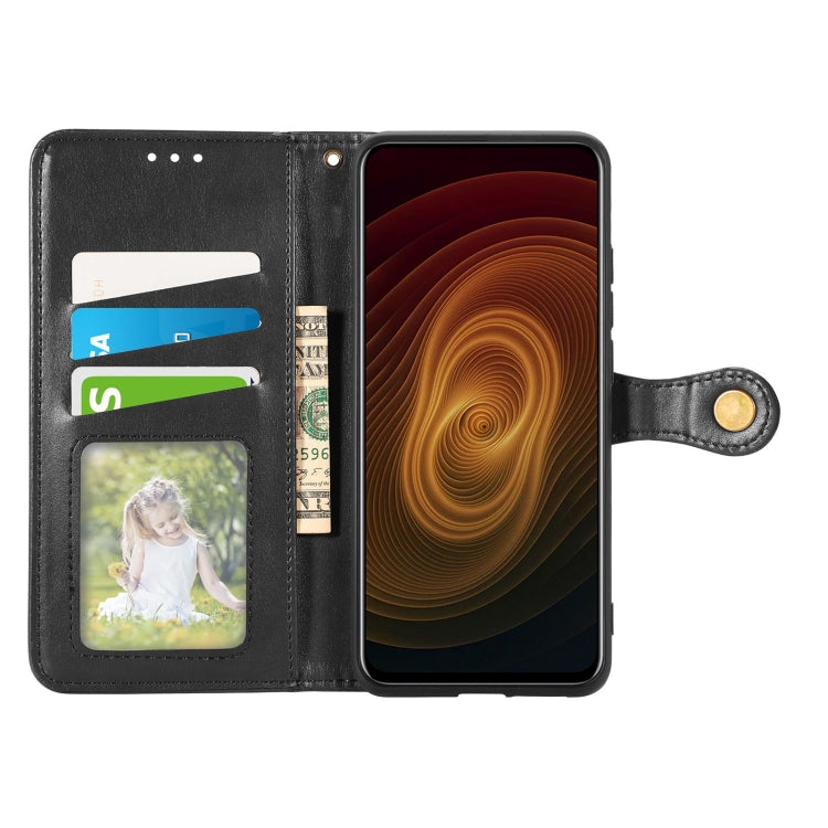For ZTE Axon 20 5G Solid Color Leather Buckle Phone Case with Lanyard & Photo Frame & Card Slot & Wallet & Stand Function