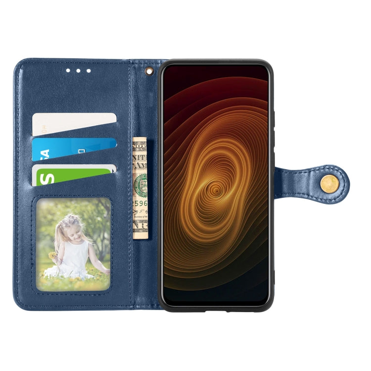For ZTE Axon 20 5G Solid Color Leather Buckle Phone Case with Lanyard & Photo Frame & Card Slot & Wallet & Stand Function