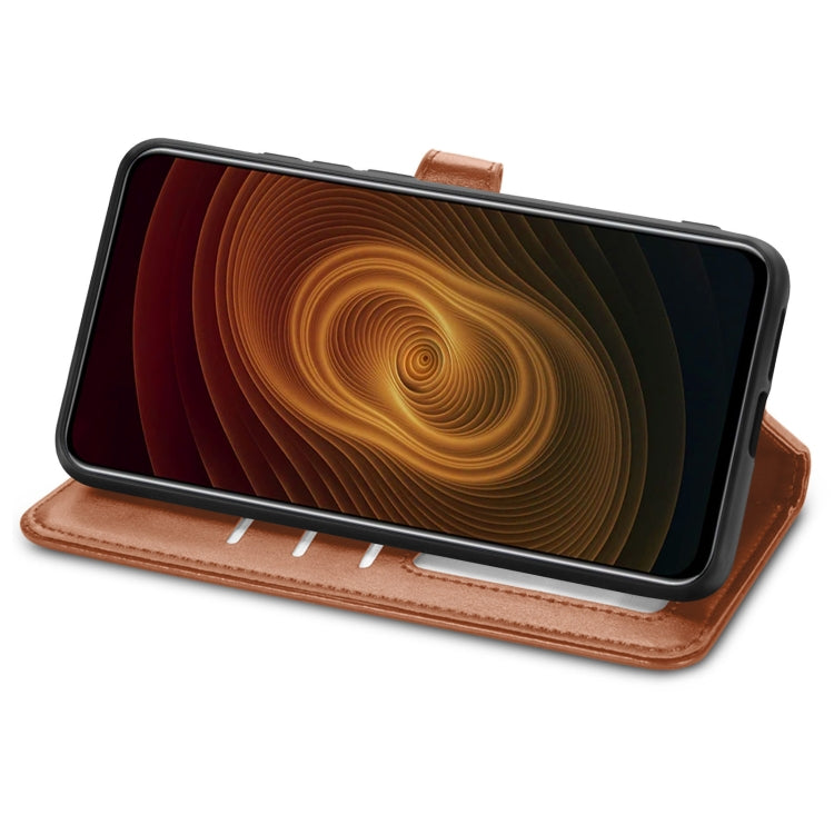 For ZTE Axon 20 5G Solid Color Leather Buckle Phone Case with Lanyard & Photo Frame & Card Slot & Wallet & Stand Function