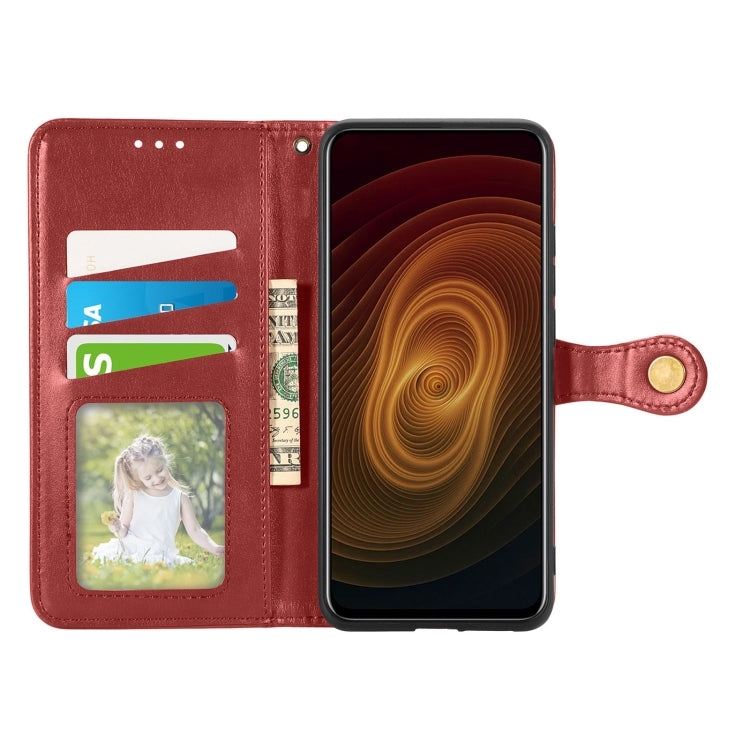 For ZTE Axon 20 5G Solid Color Leather Buckle Phone Case with Lanyard & Photo Frame & Card Slot & Wallet & Stand Function