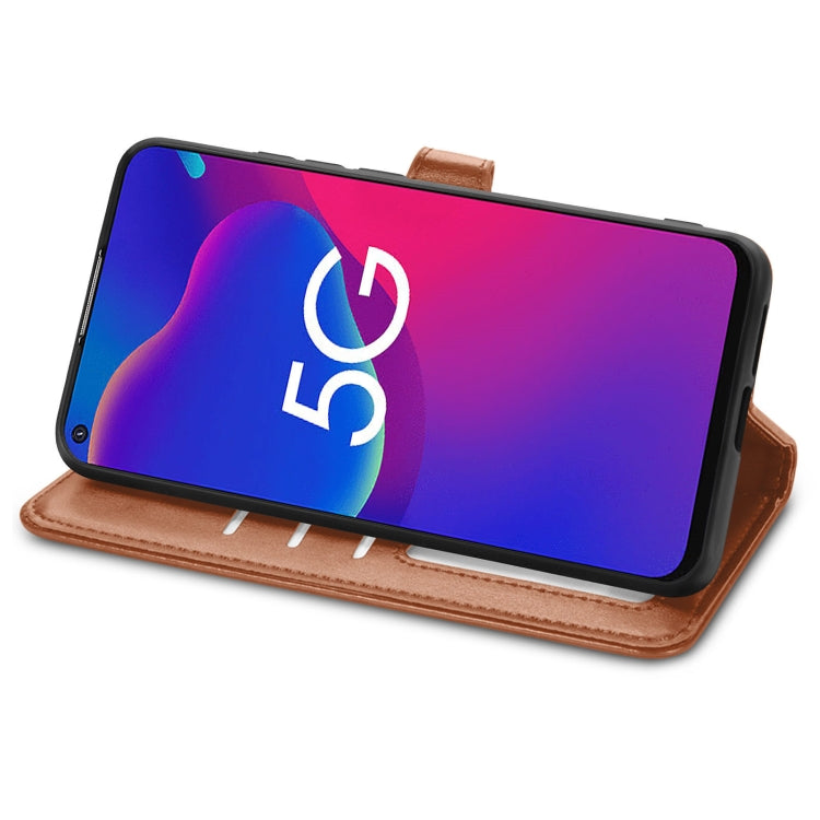 For ZTE Axon 11 SE 5G Solid Color Leather Buckle Phone Case with Lanyard & Photo Frame & Card Slot & Wallet & Stand Function